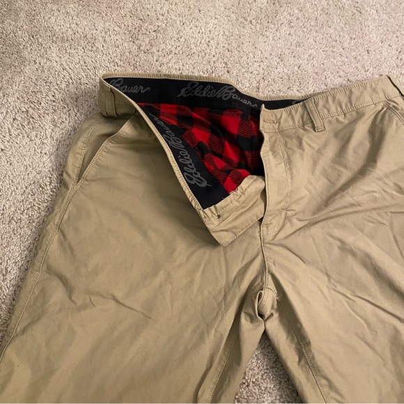 Men’s Eddie Bauer Snowcat Fleece-Lined Canvas Pants - Picture 2 of 6